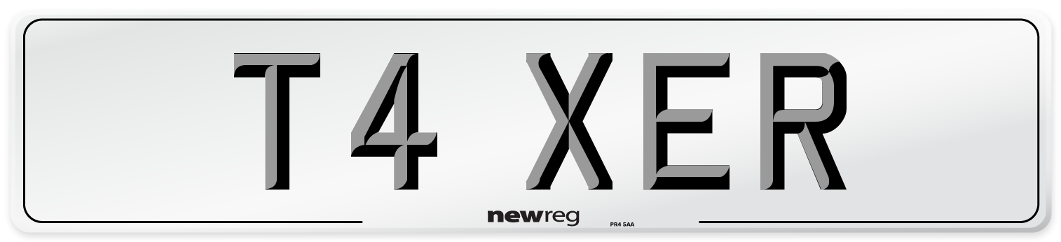 T4 XER Number Plate from New Reg